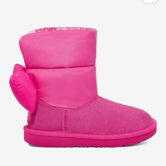 UGG KIDS BAILEY BOW MAXI WINTER BOOTS PINK NWOB LITTLE GIRL BIG GIRL - Picture 6 of 11